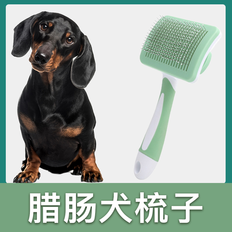 腊肠犬专用梳子拉毛针梳狗狗毛梳子毛刷大小狗毛清理器宠物用品